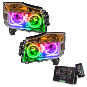 Nissan Armada Headlight Assemblies - ORACLE Lighting - ColorSHIFT w/ 2.0 Controller - `08-`15